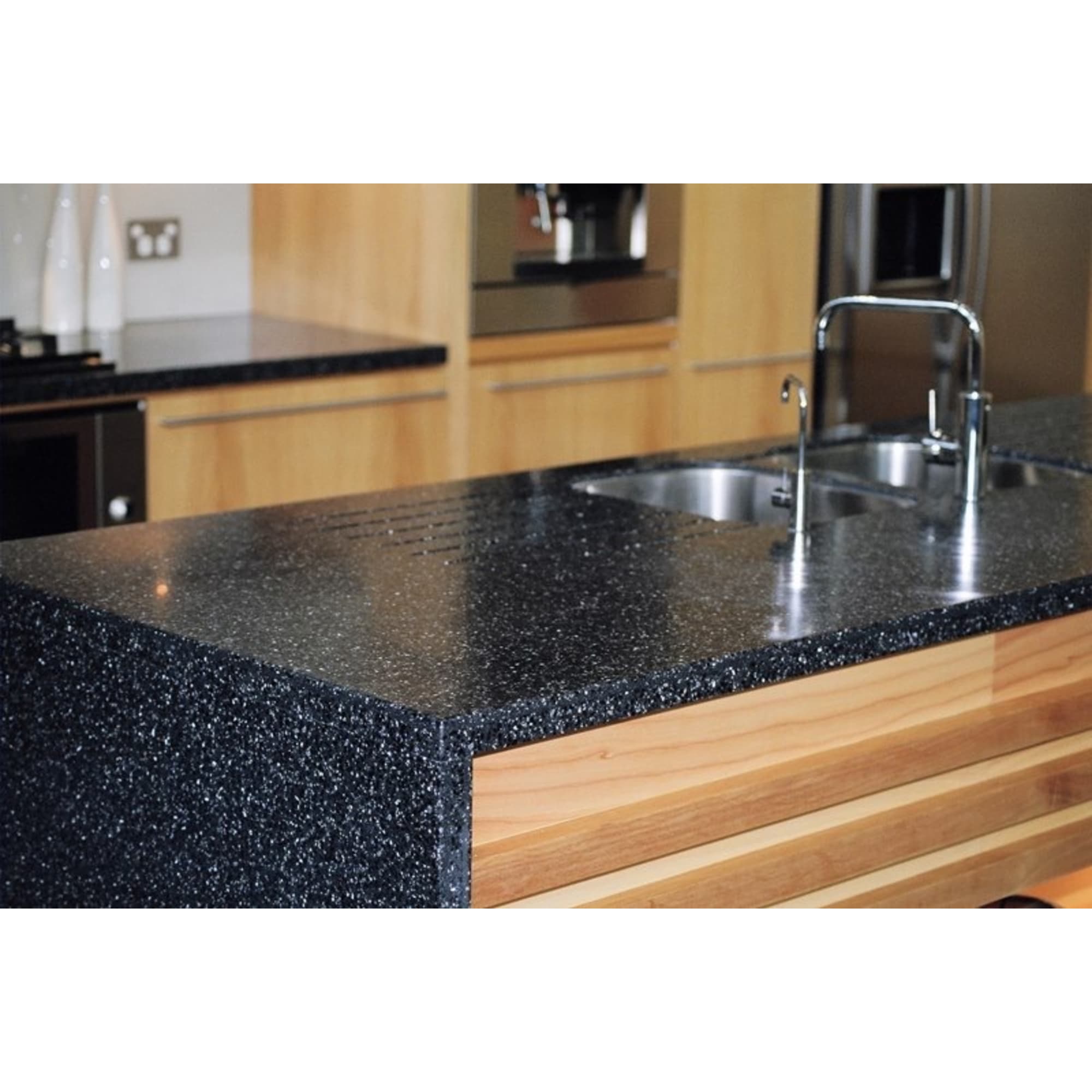 82607460 Столешница 240х60х2.2 см, искусственный камень, цвет черный Santreyd  - Вид №7