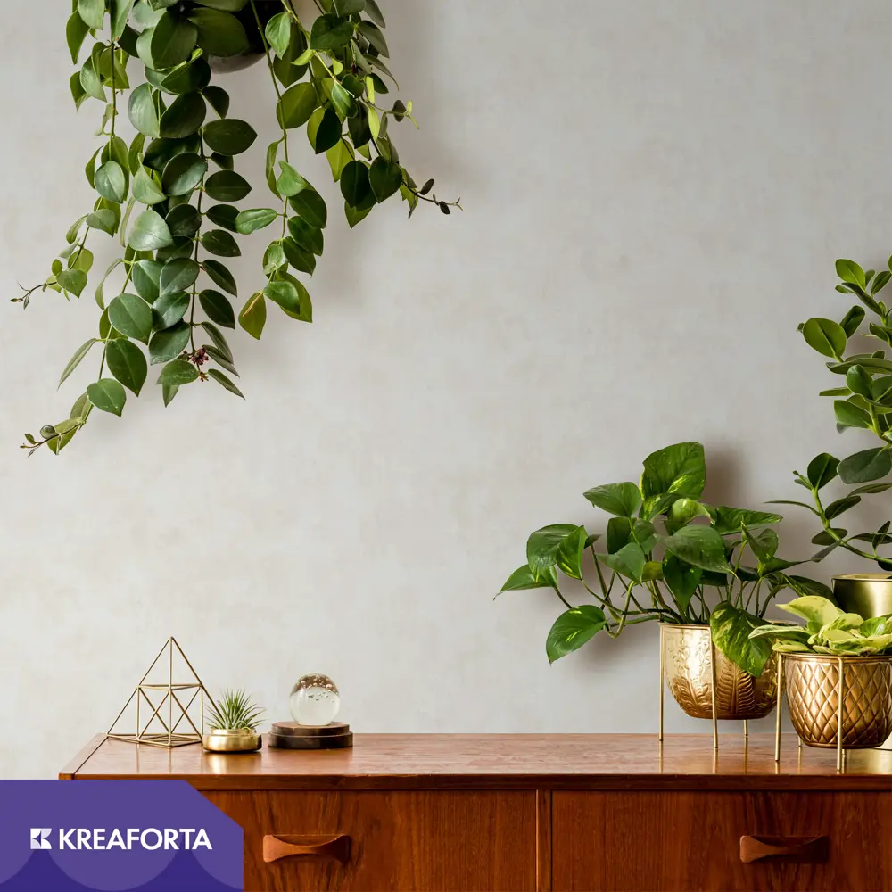 Обои флизелиновые KREAFORTA Plaster бежевые 1.06 м 60358-12 STLM-2189050 - Вид №1