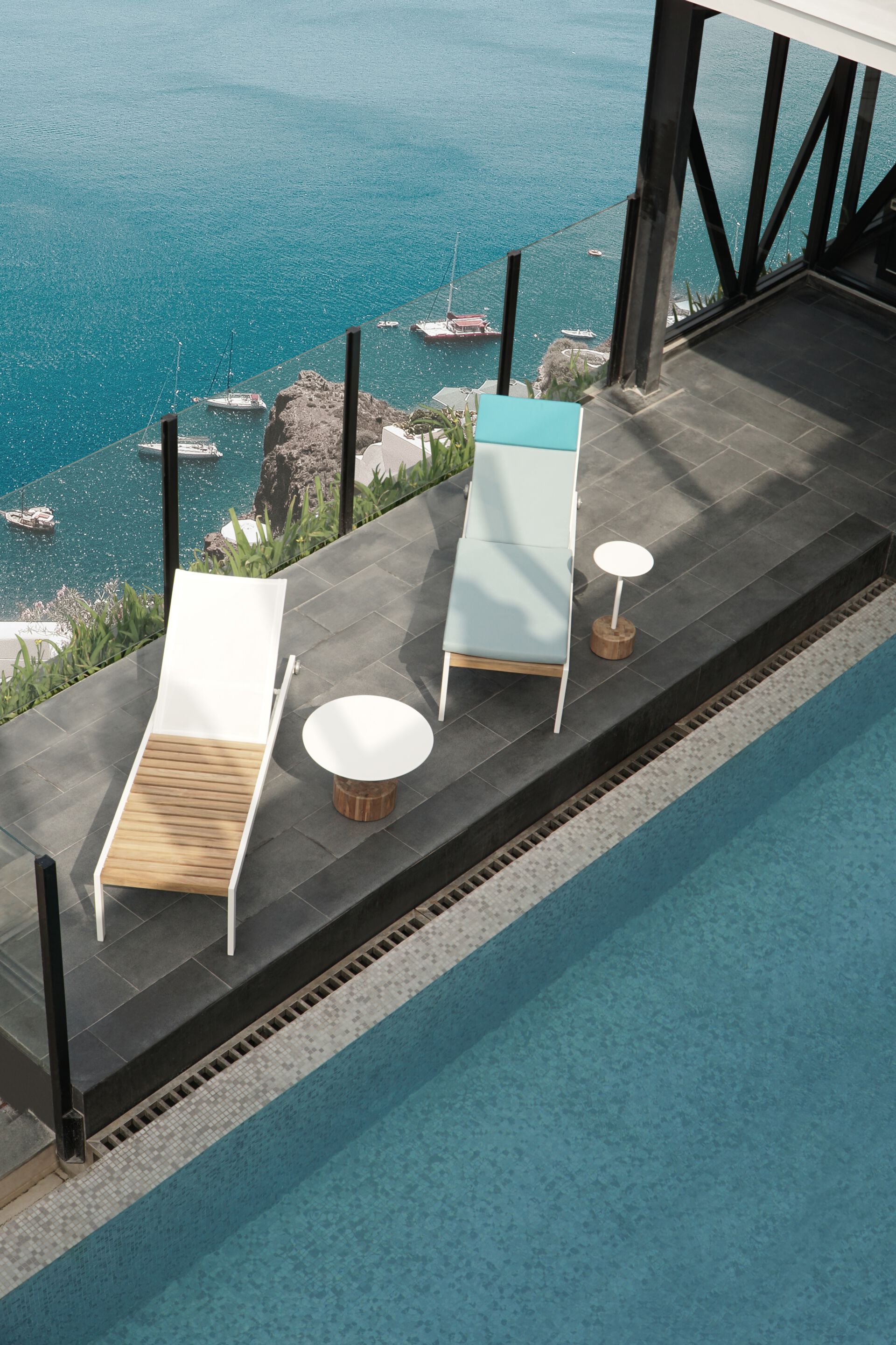 Круглый стол с алюминиевым верхом и тиковым или каменным основанием MAMAGREEN Glyph ARCH-00036153 - Вид №8