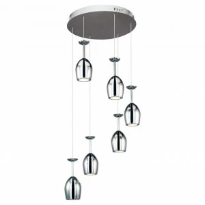 Дизайнерская подвесная светодиодная люстра Spot Light Merlot 1194628 хром SPOT LIGHT ДИЗАЙНЕРСКИЕ, MERLOT 108323 Хром