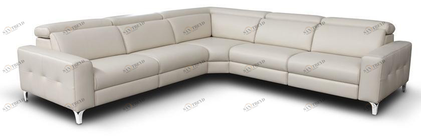 Rossini Sofas Угловой диван в коже с электроприводом Emma sun-id-1433864