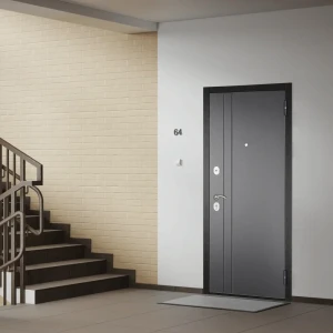 92052217 Входная дверь Unicorn Apartment правый 205x86см цвет графит букле/орех пепельный STLM-1494081