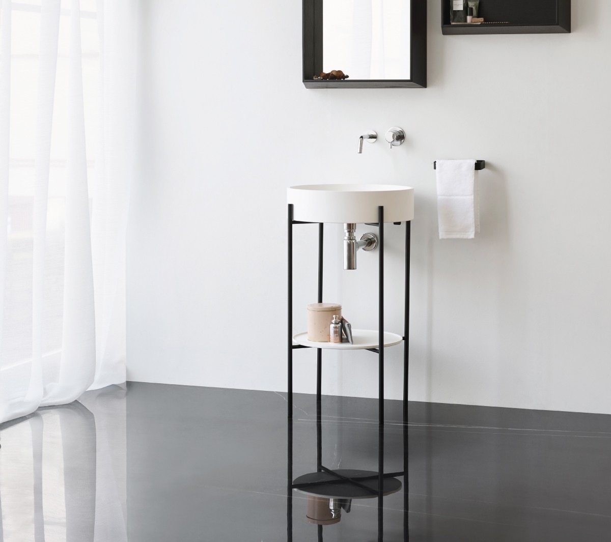 com_EXLAVSTANDTONDBI Напольная раковина стоящая прямоугольная Ex.T Stand - Вид №1