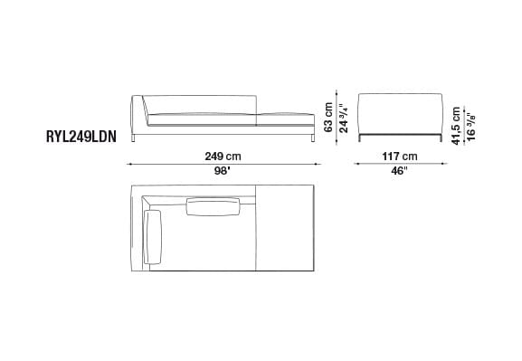 Угловой диван из ткани B&B Italia ARCH-00050600 - Вид №21