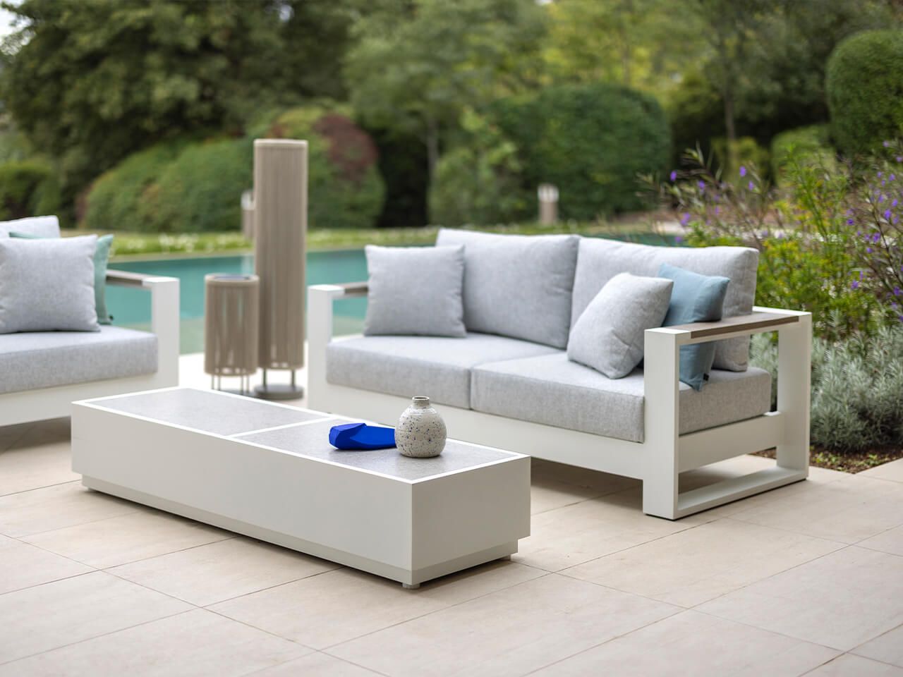 2-местный тканевый садовый диван Les Jardins® ранчо ARCH-00062602 - Вид №2