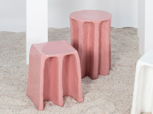 Круглый керамический журнальный столик