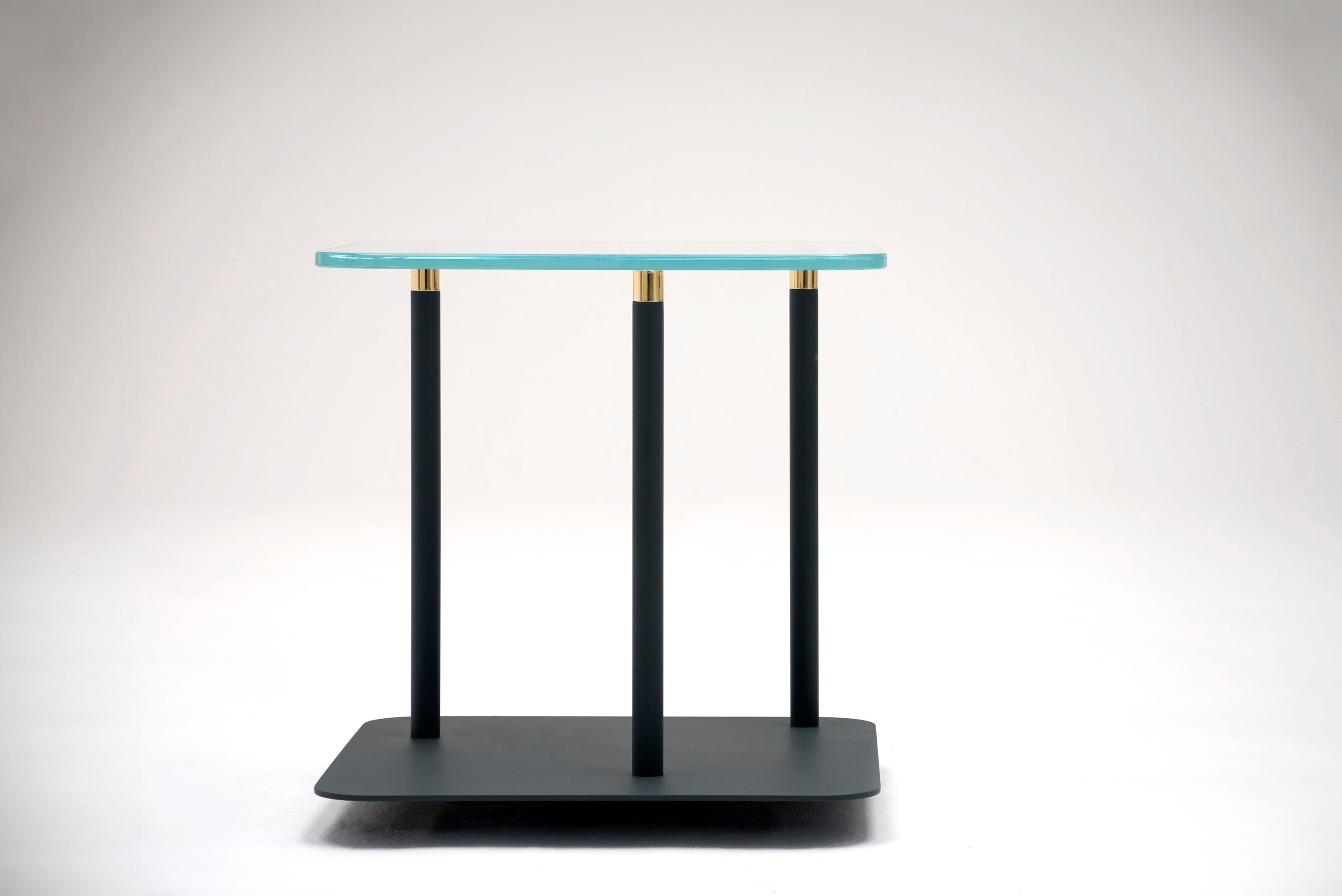 Высокий квадратный стол из стали и стекла Phase Design Points of Interest ARCH-00007216 - Вид №1