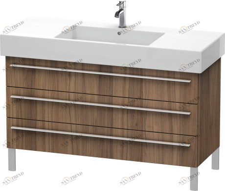 XL655507979 Тумбочка напольная X-Large #XL6555 1200 x 470 мм Орех натуральный, декор Duravit