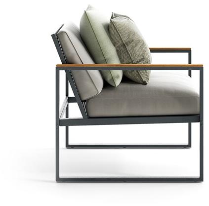 Atmosphera 2-местный садовый диван из алюминия и ткани Qubik Qu.dv - Вид №2