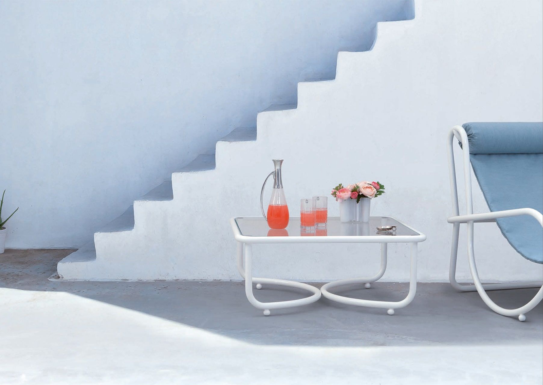 Квадратный садовый стол из нержавеющей стали и стекла Exteta Locus Solus ARCH-00090760 - Вид №5