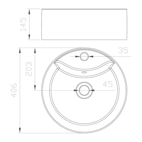Керамическая круглая столешница Ercos OLIMPIA ARCH-00051956 - Вид №2