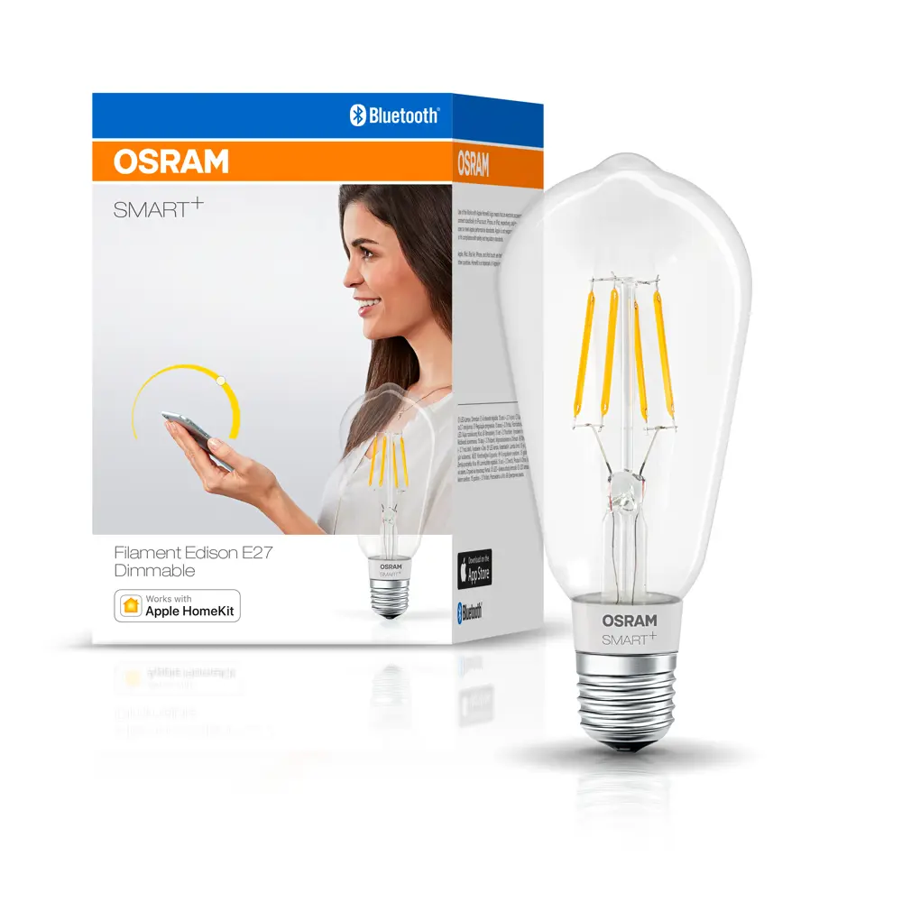 Лампа умная светодиодная Osram Smart Plus E27 220-240 В 5.5 Вт эдисон прозрачная 650 лм, теплый белый свет LEDVANCE STLM-2053381 - Вид №3