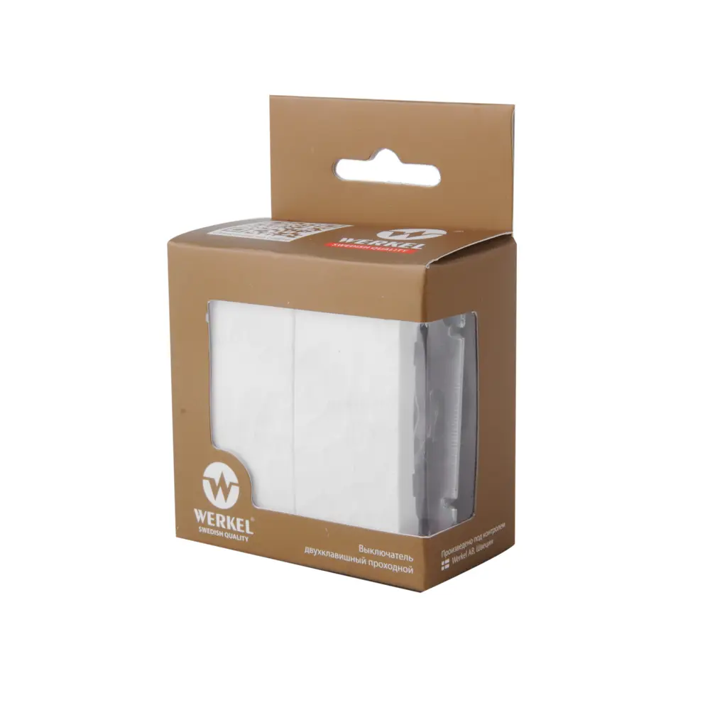 Выключатель проходной встраиваемый Werkel Hammer 2 клавиша цвет белый STLM-2113177 - Вид №2