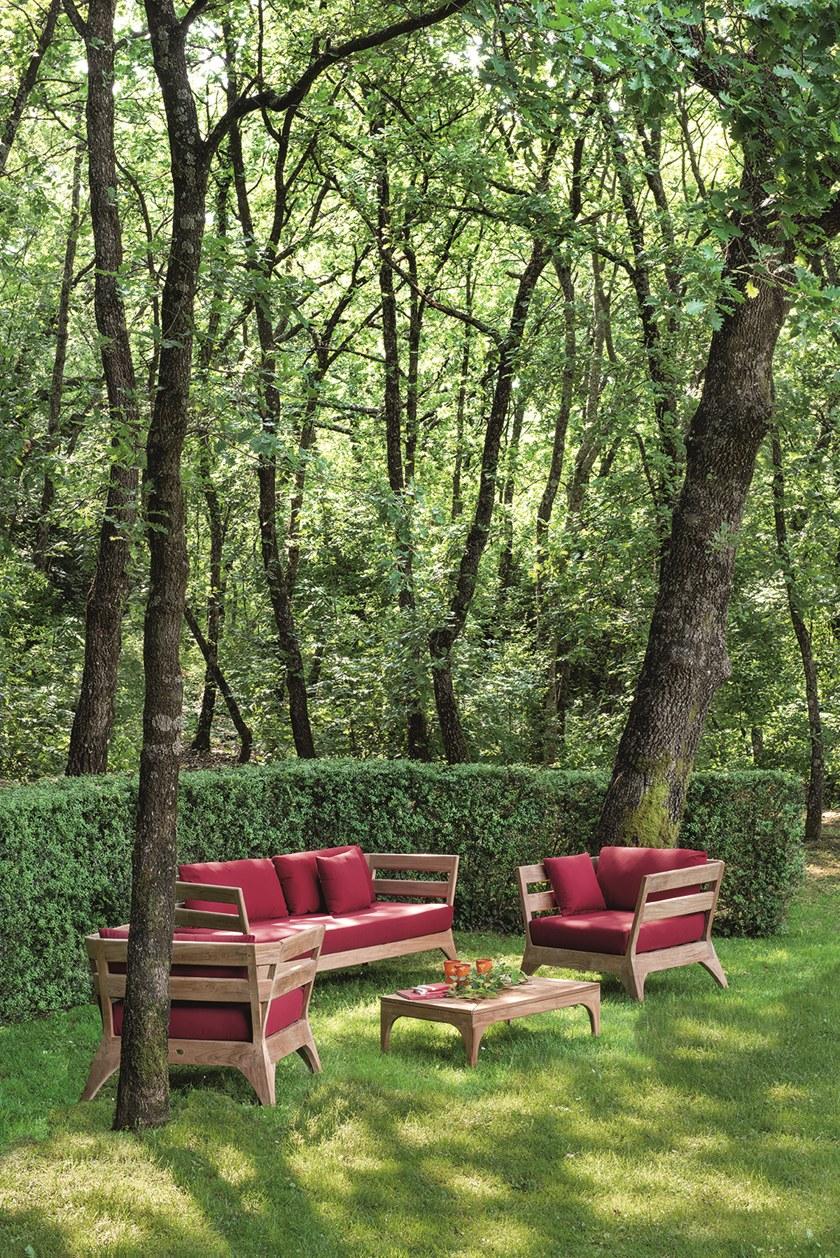 Ethimo 3-местный садовый диван из тика Village Vidi01 - Вид №4