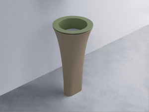 AMLA45-AG+AMPILT-BR+AMCOLT-AN Раковина Amedeo Tondo отдельностоящая cielo Enjoy + Amedeo