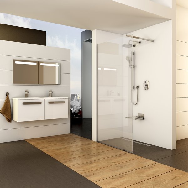 Walk In-Wall-110 v.200 черный+Transparent Ravak GW9WD0300Z1 - Вид №5