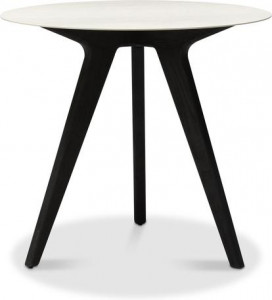 MNST962 Столы обеденные высокие teak nero ⌀80см Manutti Torsa