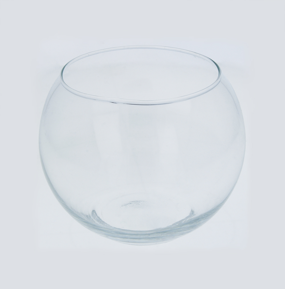 2066 Заготовка для декорирования Ваза "Шаровая" 1л стекло d 12 см х 10 см Эвис 