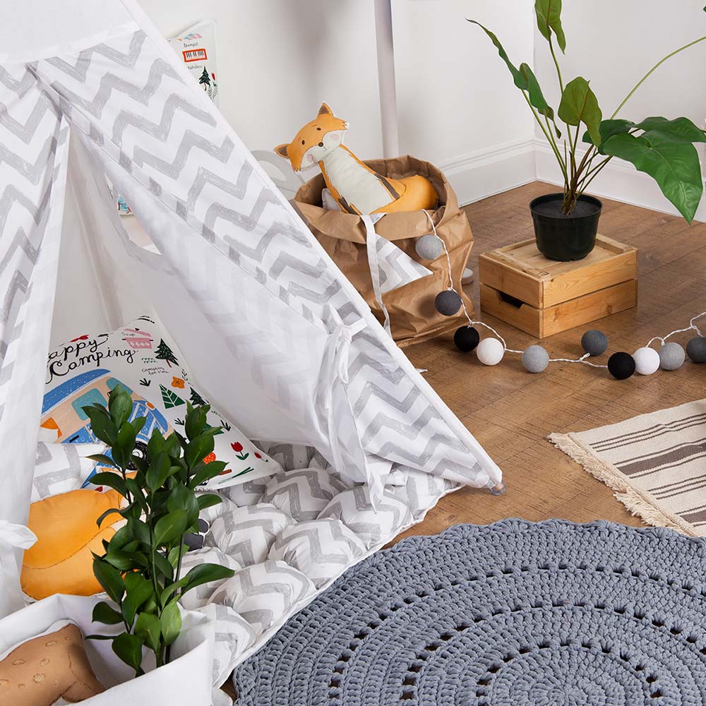 Коврик бомбон игровой Grey Zigzag VAMVIGVAM GREY ZIGZAG 281577 Серый Santreyd  - Вид №5