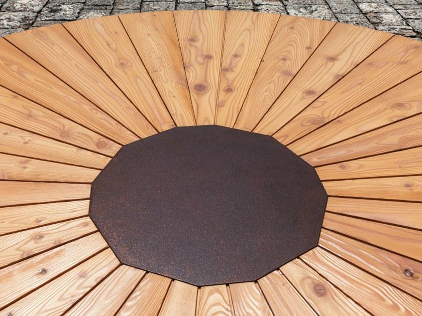 TrackDesign Круглый садовый стол из стали Corten ™  Tt0658000  - Вид №1