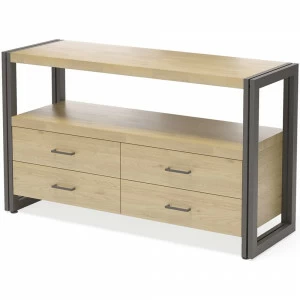 Тумба под телевизор с ящиками бежевая Neo Loft MILLWOOD RAW 134406 Бежевый