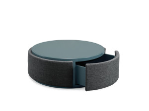 Круглый журнальный столик с отсеком для хранения