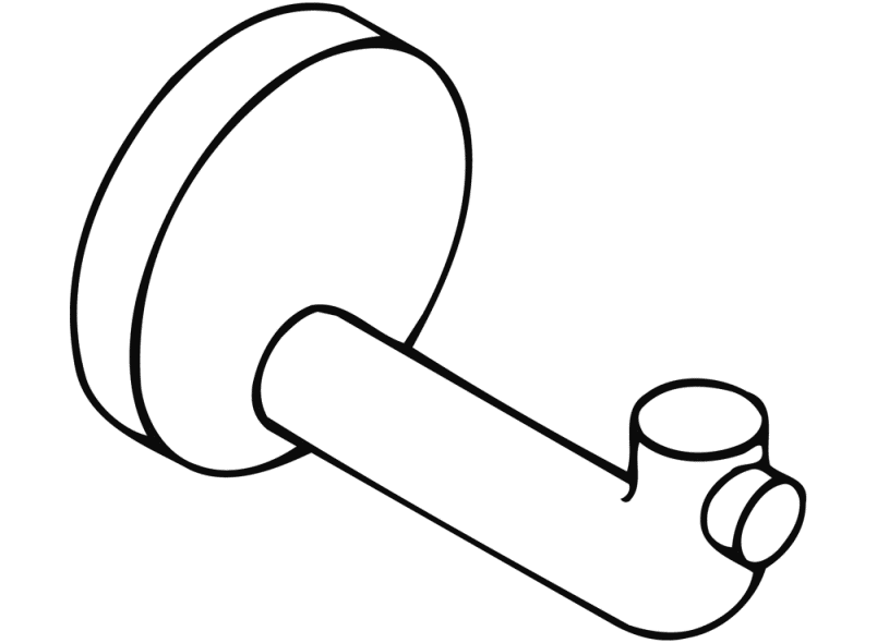 477.90B035 Крюк с дверным буфером HEWI Edition matt | Polyamid  - Вид №17