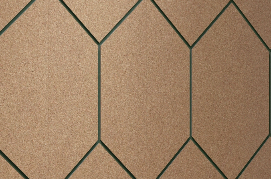 315 048 686 Пробковая 3D-плитка для стен Mint GRANORTE Groovy