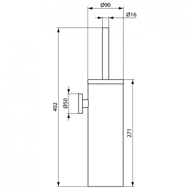 A9128MY Туалетная щетка с держателем Ideal Standard IOM - Вид №2