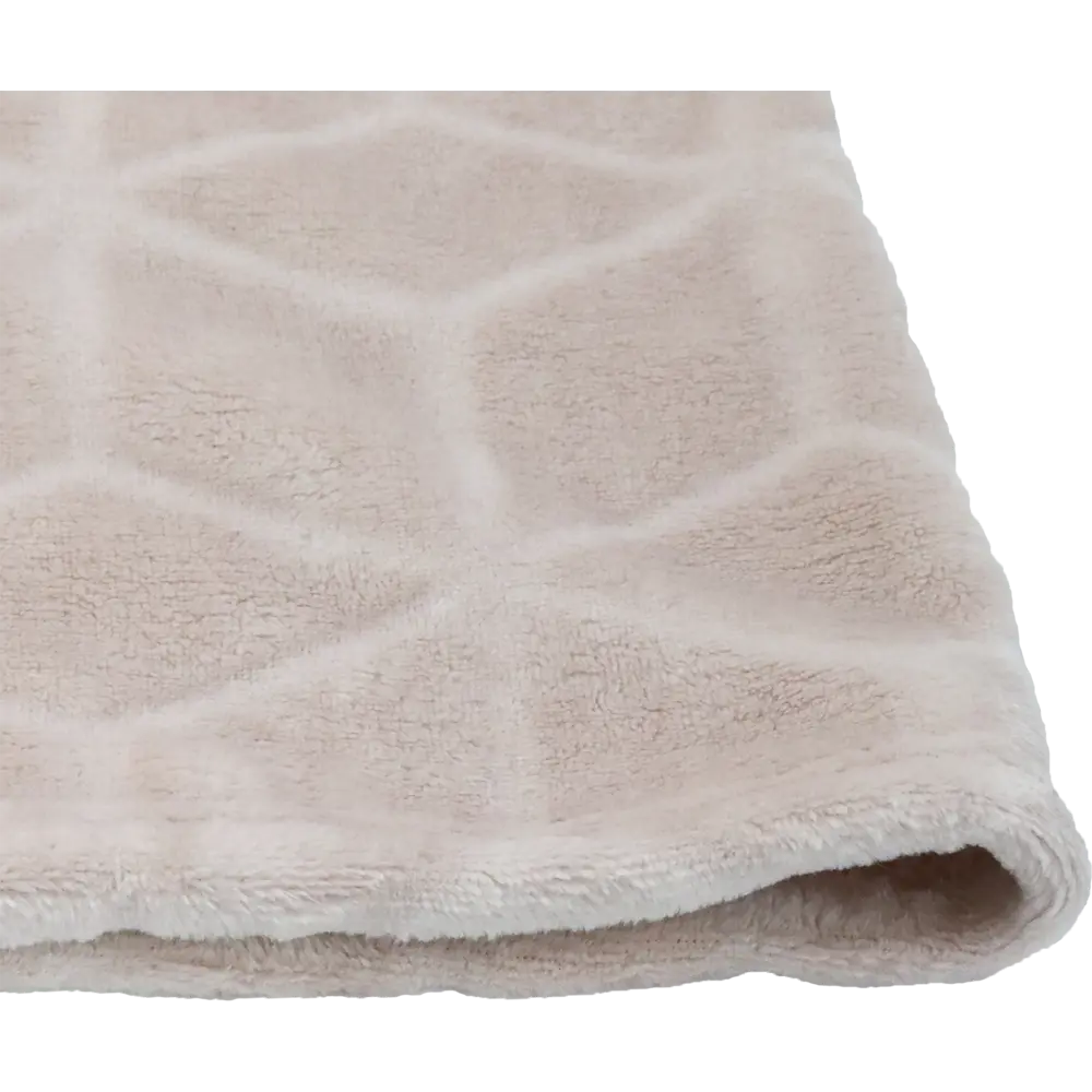 Плед Geometric 180x200 см фланель цвет бежевый Santreyd STLM-2179572 - Вид №3