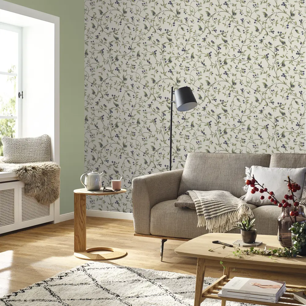 Обои флизелиновые Rasch Lazy Sunday зеленые 0.53 м 400816 STLM-2113328 - Вид №3