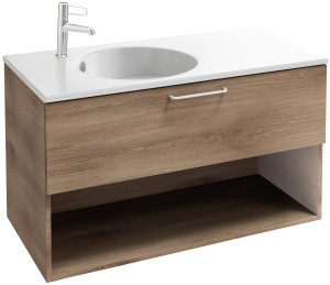 EB2554-R6-NR4 Тумба для столешницы 100 см, 1 ящик/1 ниша, белая ручка JACOB DELAFON ODÉON RIVE GAUCHE