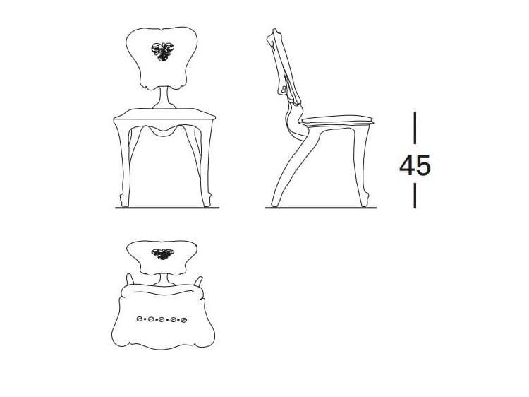 Стул из массива дерева BD Barcelona Гауди ARCH-00070026 - Вид №5