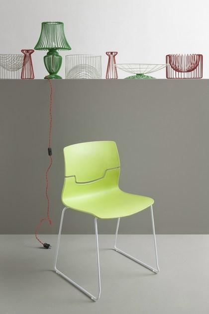 GABER Стул из полипропилена, штабелируемый салазками Slot sun-id-1428179 - Вид №5