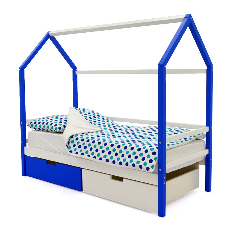 Кровать-домик детская сине-белая Svogen БЕЛЬМАРКО  00-3833081 Синий Santreyd  - Вид №1