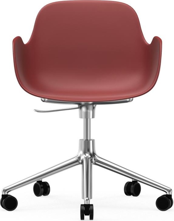 606145 Кресло Swivel 5W Gaslift Alu Red Normann Copenhagen Form - Вид №1
