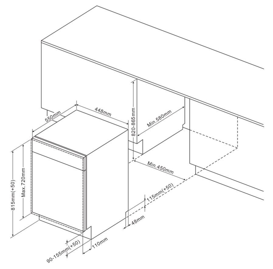 1375145 Встраиваемая посудомоечная машина DEXP M9C7PB STDN-0013603 - Вид №11
