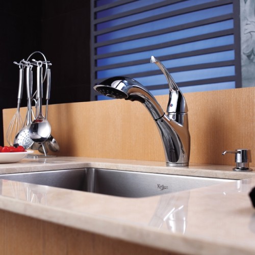 KHU101-23-KPF2210ORB-KSD30ORB Накладная раковина на столешницу  прямоугольная Krausru  - Вид №1