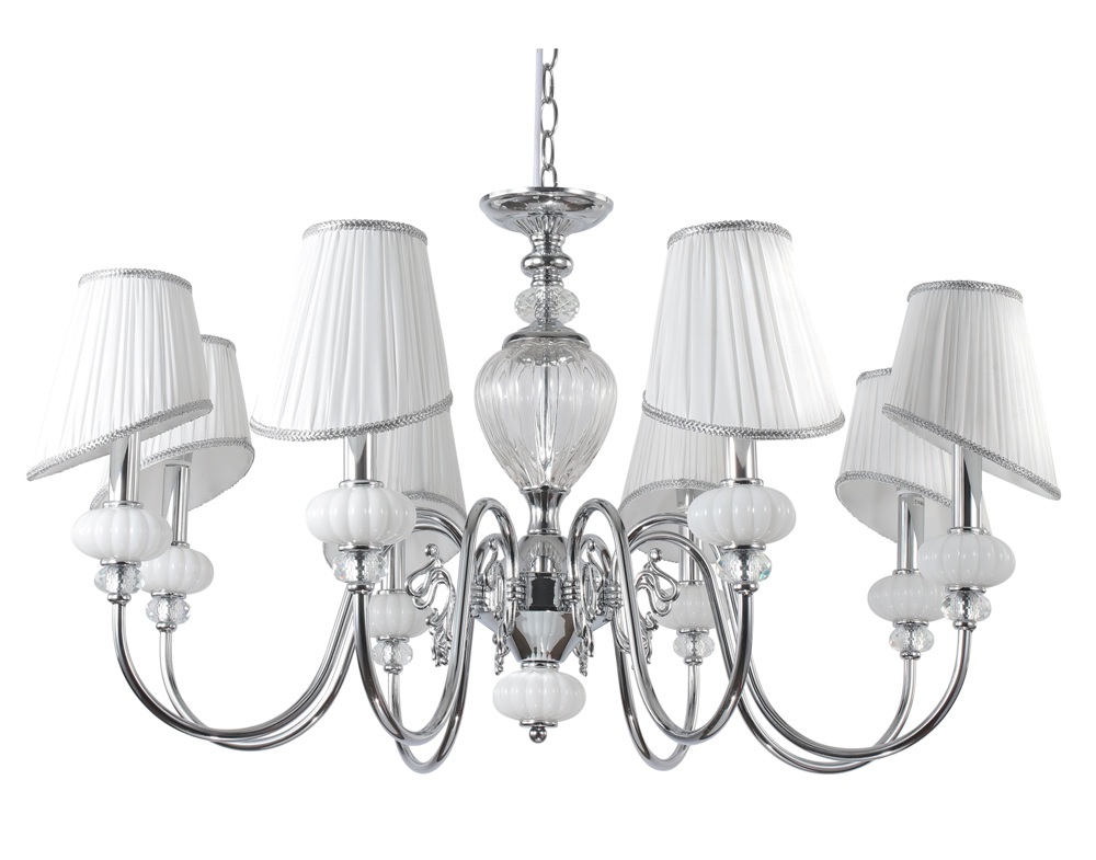 Подвесная люстра Crystal Lux Alma White SP-PL8 CRYSTAL LUX ДИЗАЙНЕРСКИЕ, ALMA 108717 Белый  - Вид №1