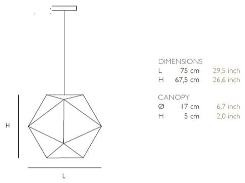 Окрашенный металлический галогенный подвесной светильник Quasar ARCH-00064346 - Вид №3