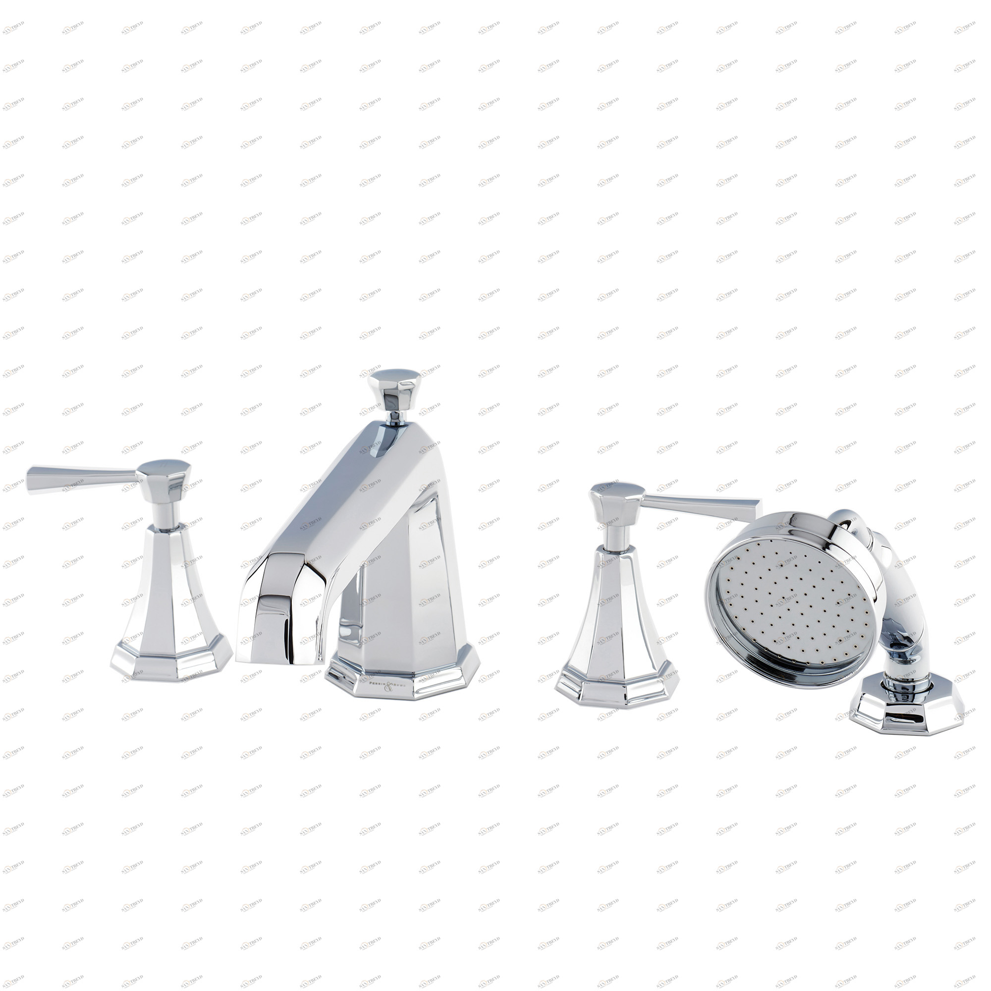 Traditional bathrooms ART DÉCO Wannenfüll- und Brausearmatur Pr3148/bn Art Deco