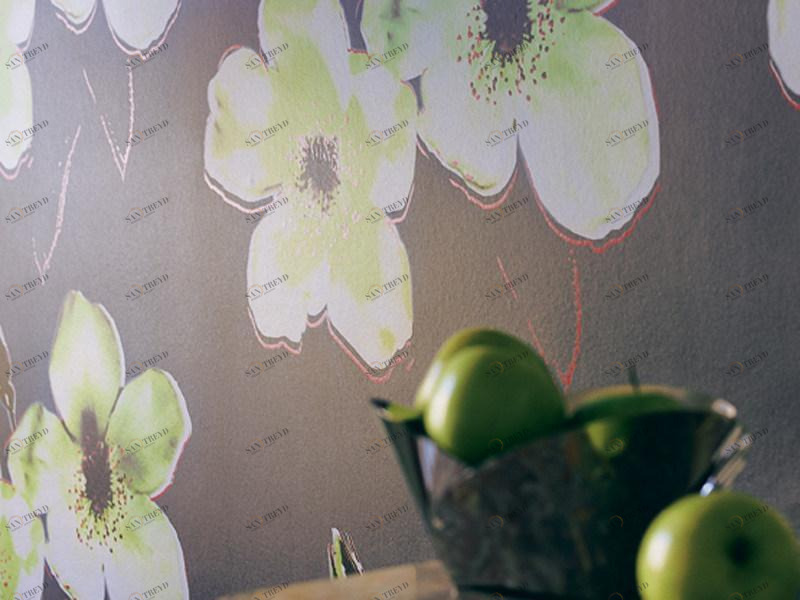 Élitis Обои из синтетической ткани с цветочными мотивами Limitee sun-id-1480111