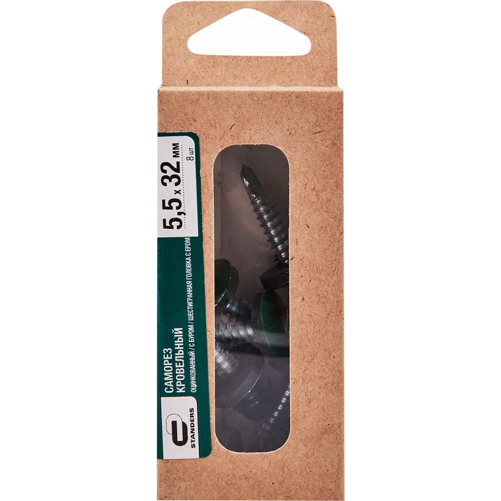 STANDERS Кровельные саморезы с пресс-шайбой для металла RAL6005 5.5×32 мм 89213067 STLM-1009348 - Вид №3