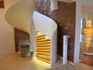 Siller Treppen Винтовая винтовая лестница из дерева со светодиодной подсветкой Tornado
