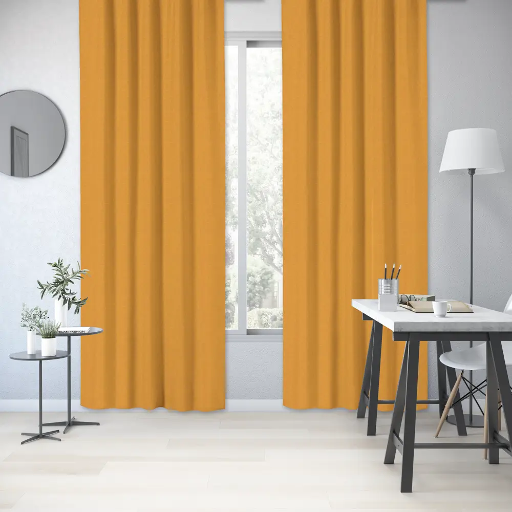 Штора на ленте Inspire Arona 200x280 см цвет желтый 89343248 STLM-2090559 