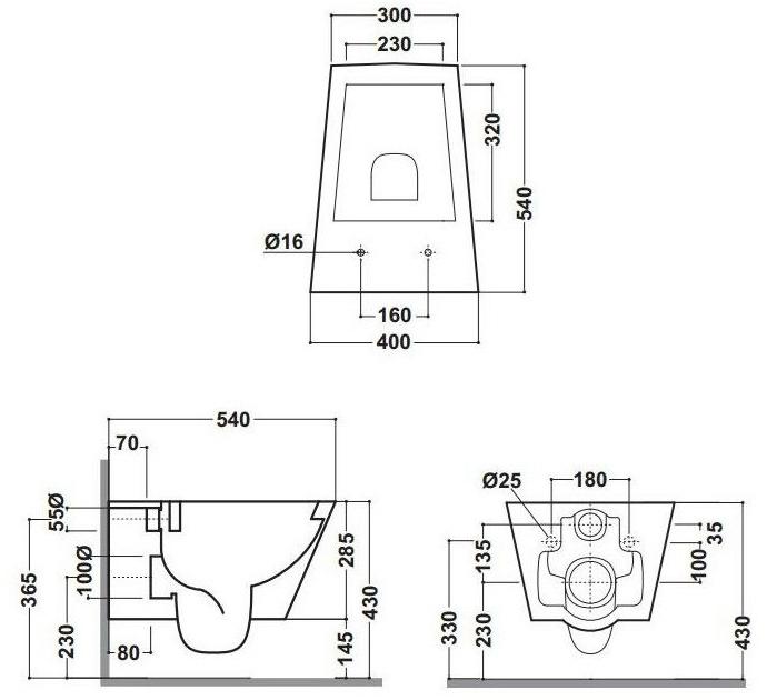 Cry120201 Подвесной унитаз настенный Белый Olympia Ceramica Crystal Италия - Вид №5