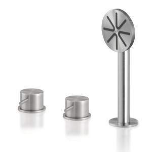 Комплект смесителей для края ванны с душем и 2 смесителями LOP383 linki