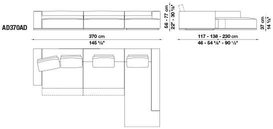 Диван-кресло из ткани Andy '13 Santreyd sun-id-1480652 - Вид №8