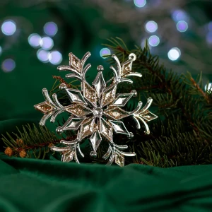 89377718 Новогоднее украшение Снежинка 366 серебристо-золотой STLM-1529122