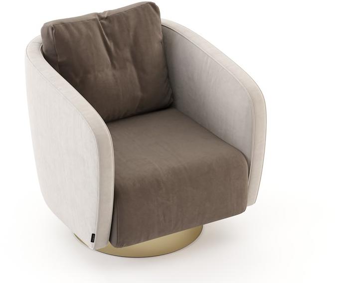 Stylish Club Мягкое бархатное кресло с подлокотниками Her Scf.he09 - Вид №2